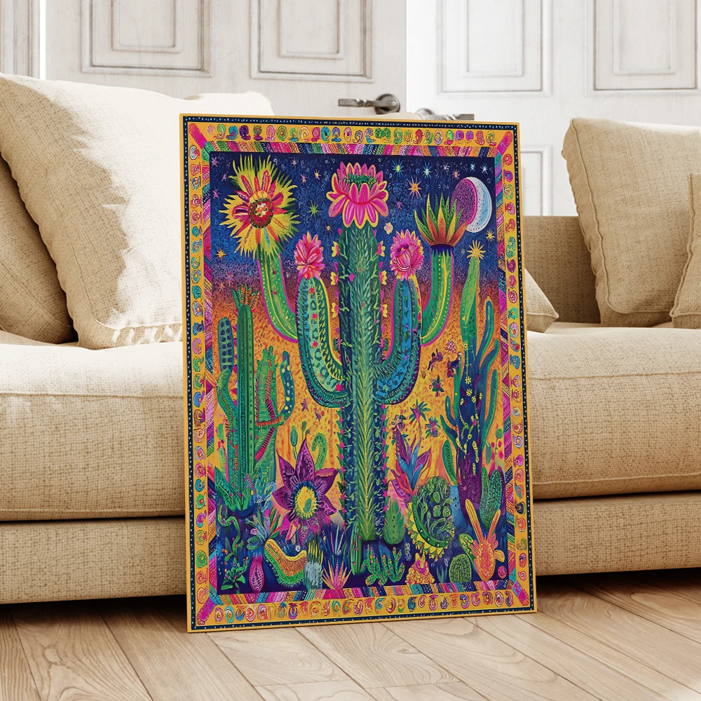 Mexican Maestro Cactus Painting Flower Wall Art Prints Canvas Painting Poster Pictures For Living Room Home Decor