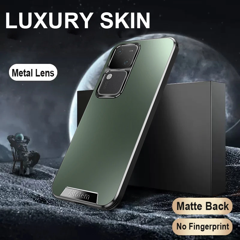 

Тонкий противоударный чехол для телефона с металлическими линзами и защищенным пластиковым жестким чехлом для Vivo V29 V27 V30 V40 Pro, чехол для телефона