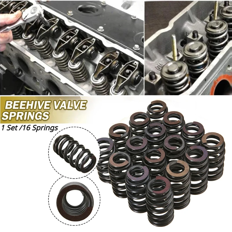 

PAC-1218 Drop-In Beehive Valve Spring Kit Car Engine Cylinder Heads Springs 16Pcs / Set For All LS Engines 600 Inch Lift Rated