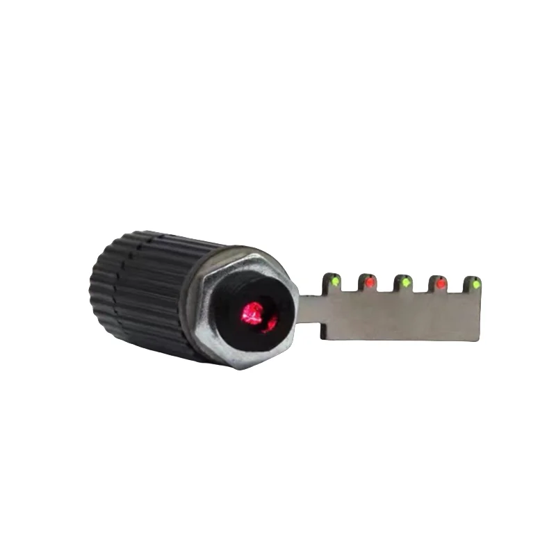 1pcs Slingshot Sight Accessory Laser Infrared Stainless Steel Six-link Mechanical Sight LED Light Fiber Optic Sight Point