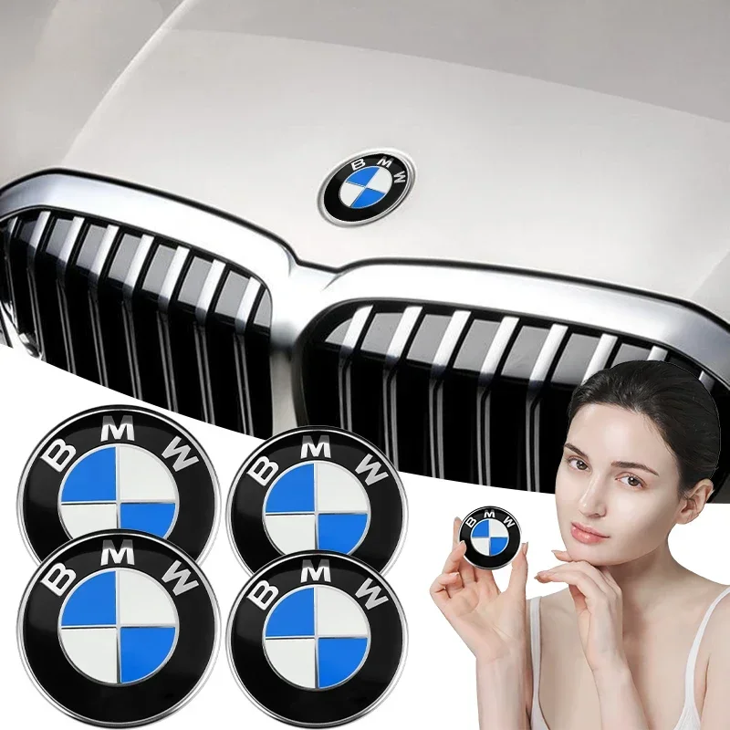 1 قطعة 74/82 مللي متر سيارة الجبهة هود شارة الخلفي الجذع ملصق سيارة عجلة شارة غطاء لسيارات BMW F20 E36 E92 E87 E30 E46 E91 F31 X5 E53 E34 F11 #1