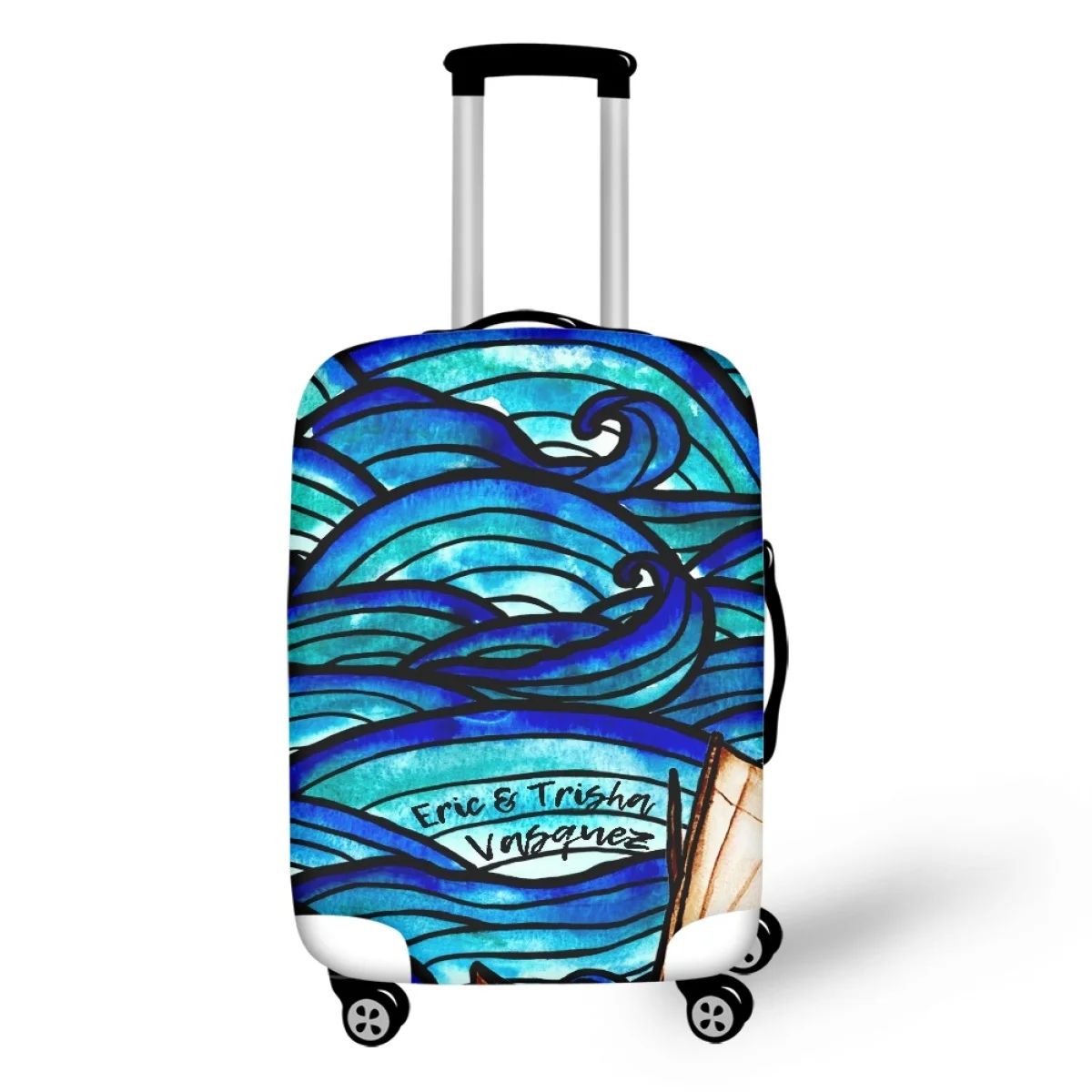 Scenery Pattern Travel Luggage Cover Protector Suitable for 18\'\'-32\'\' Inch Removeable Protective Suitcase Covers Zipper Trolley