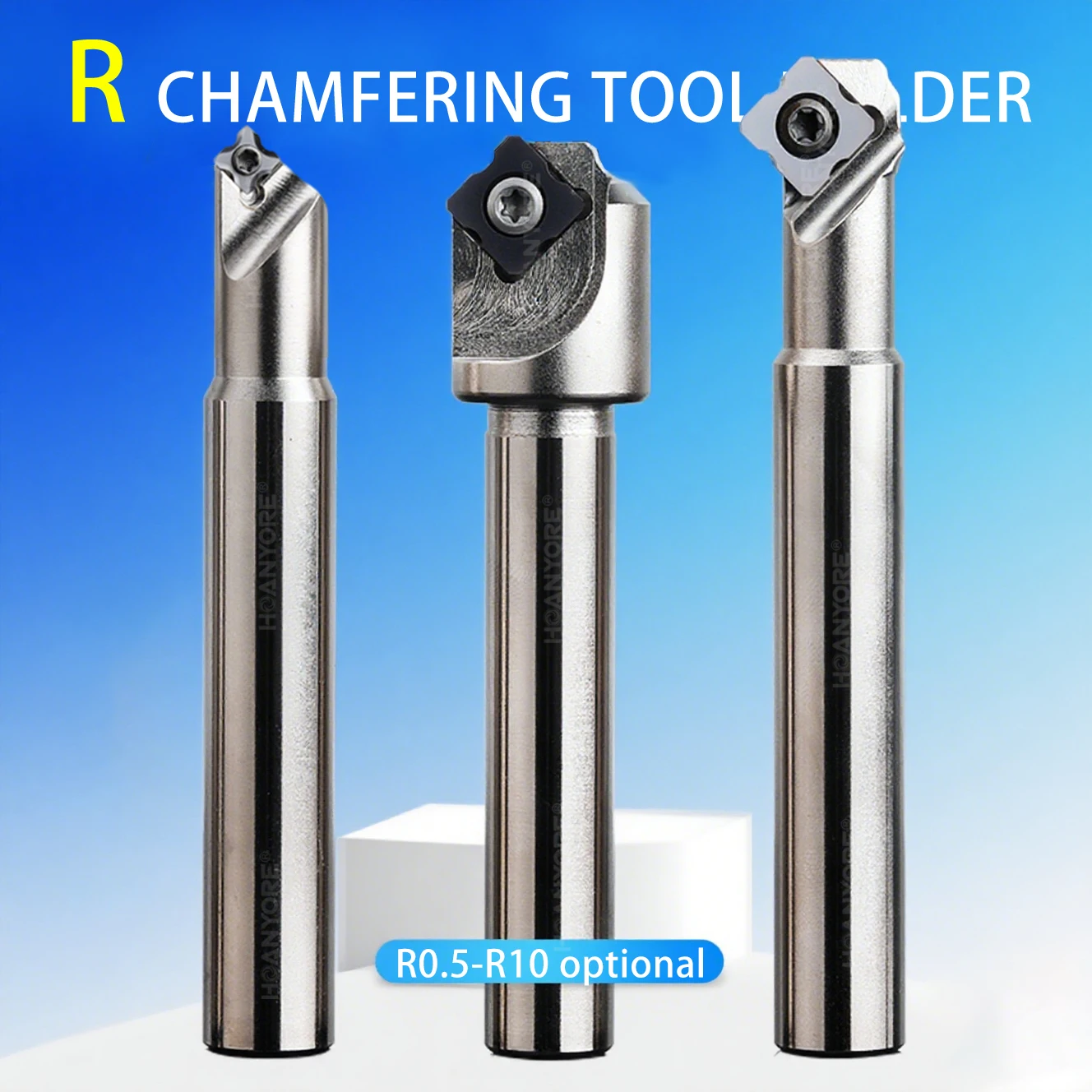 

Internal R chamfering tool holder R arc convex milling cutter 45° positive and negative R chamfering tool holder R0.5 1 2 3 4 6