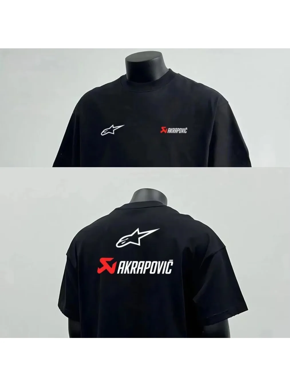 Herren Baumwoll-T-Shirt mit Rundhalsausschnitt und kurzen Ärmeln, lässiger, lockerer Schnitt, Motorrad-Oberteil für den täglichen Gebrauch, Street-Tees, Motorrad-Sportbekleidung