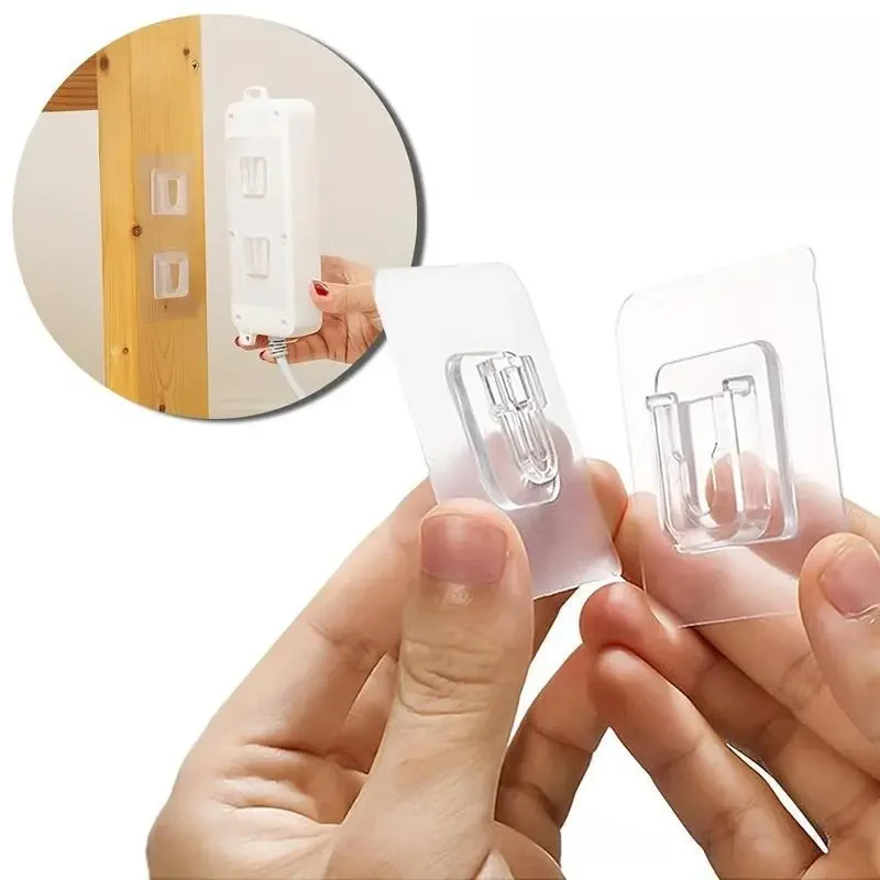 20pcs Ultra Strong Adhesive Transparent Wall Hooks with Easy Install Suction Cups for Kitchen & Bathroom Storage, Heavy Duty Hanging Solution for Towels, Bags, and More