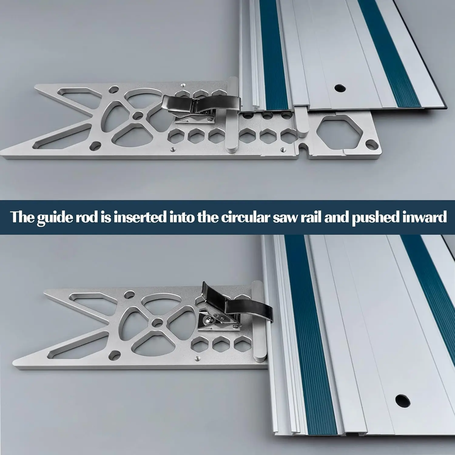 Track Saw Square Guide 90° Right Angle Electric Circular Saw Guide Rail Angle Stop Compatible with Festool Makita And Guide Rail