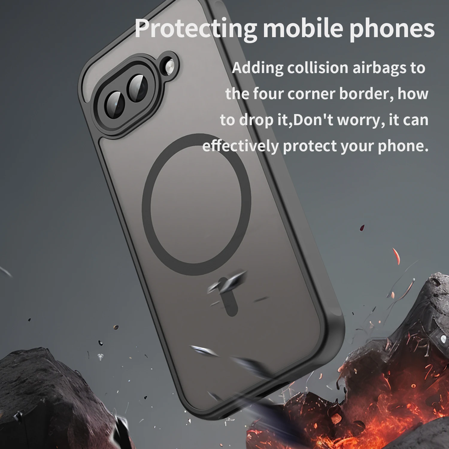 Picture 4: For Pixel 9A Matte Case, Compatible with MagSafe Drop Protection Slim Protection Translucent Cover For Google Pixel 9a