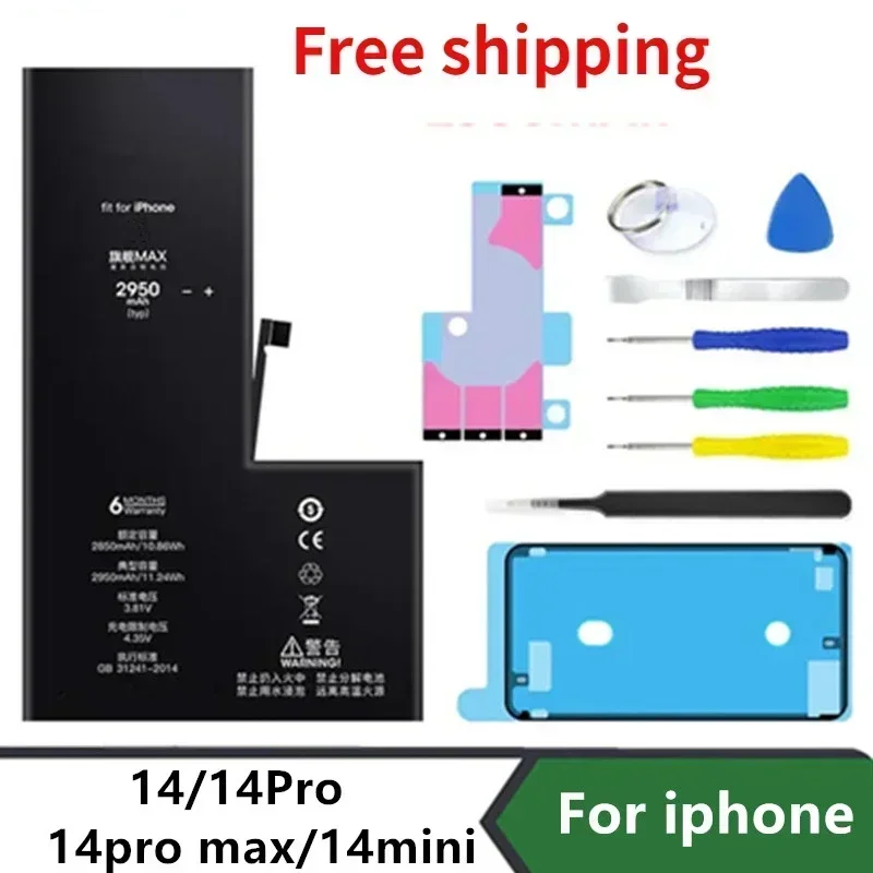 

Battery for IPhone 14 14Plus 14pro 14pro Max Replacement Bateria for Apple IPhone Battery with Repair Tools Kit