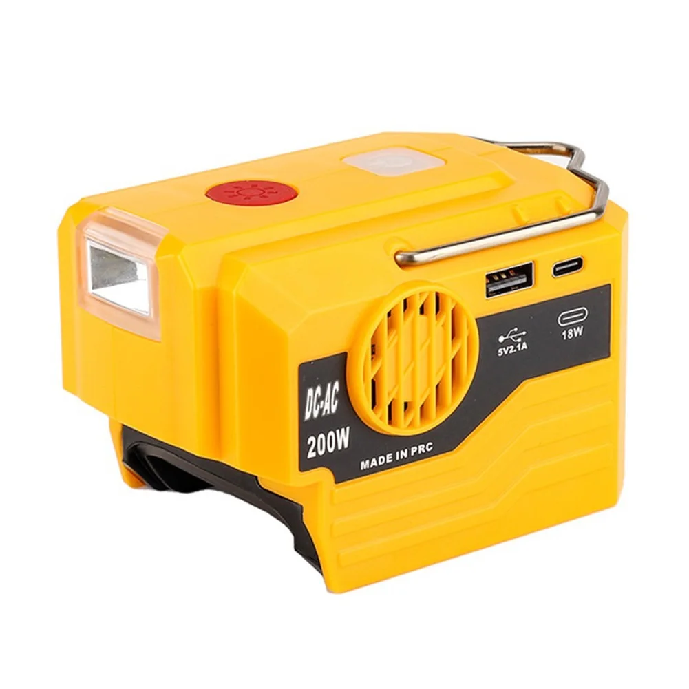 200W Power Inverter Generator For Bosch 18V Battery Adapter Camping Worklight 220V Portable Inverter For De Walt Milwau Kee