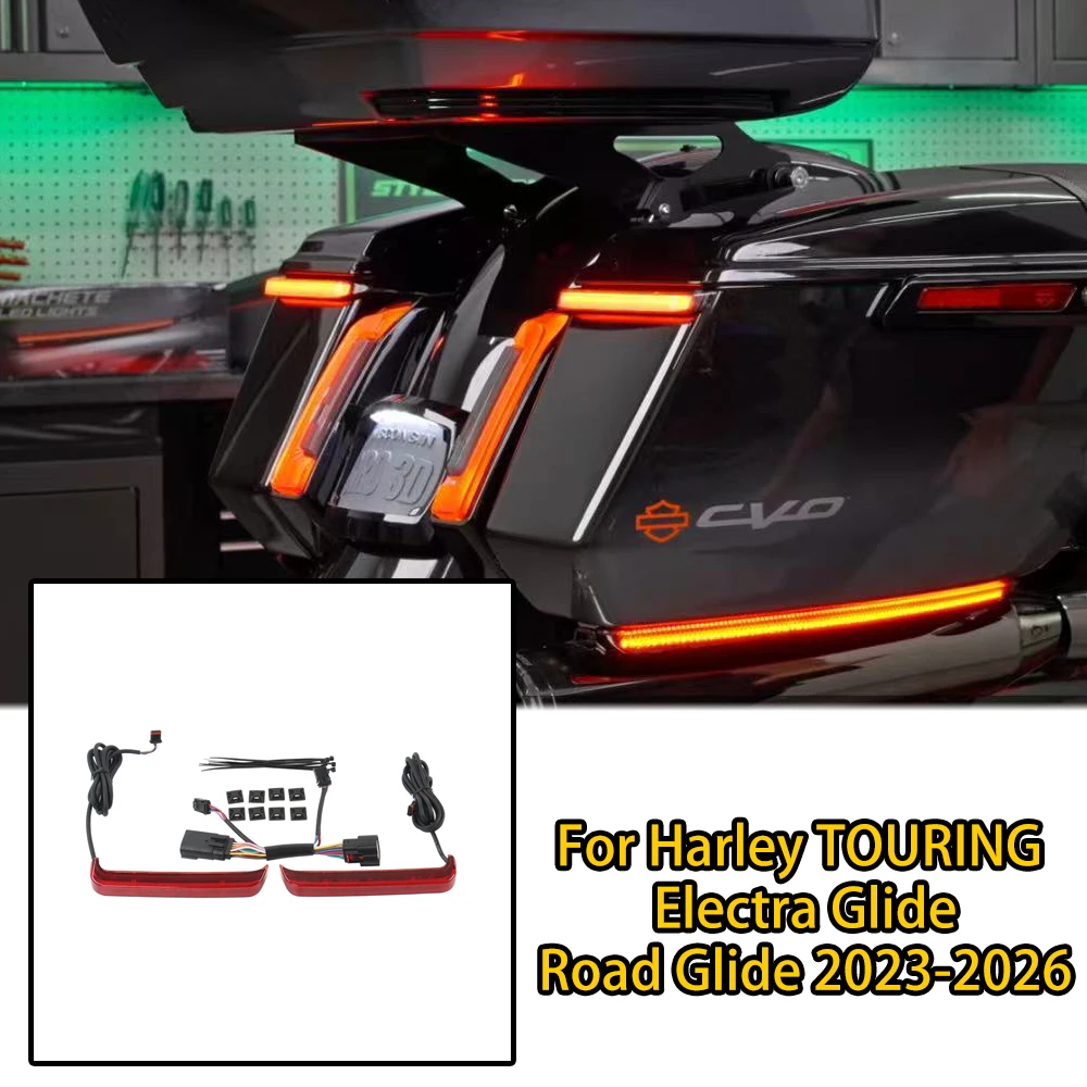 

LED Turn Signal Saddle Bag Light Motorcycle Parts Fit Harley Touring Electra Glide Road Glide 2023-2026
