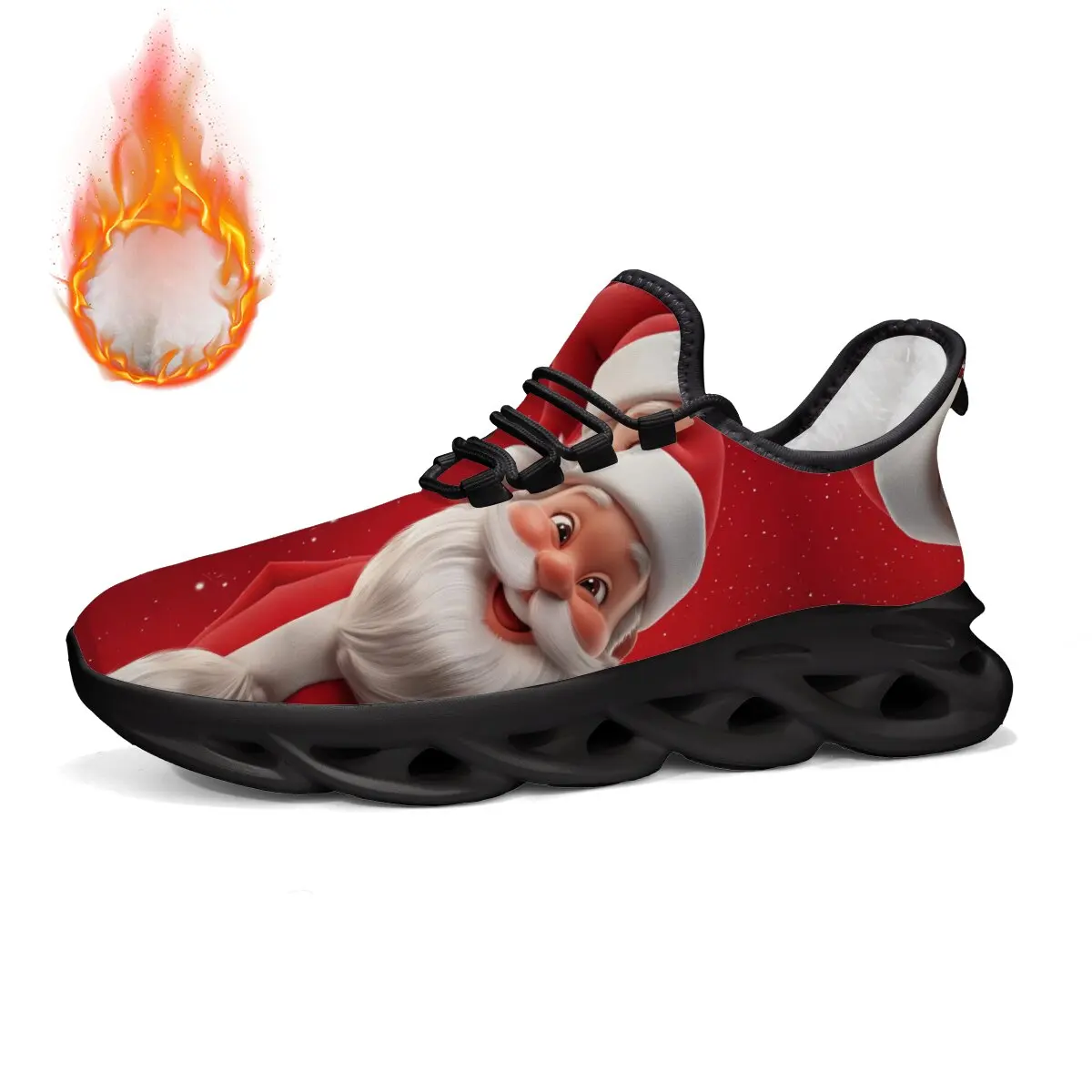 

Christmas Print Breathable Outdoor Sports Shoes Lightweight Sneakers for Men Comfort Shoes for Man New Winter Men Running Shoes