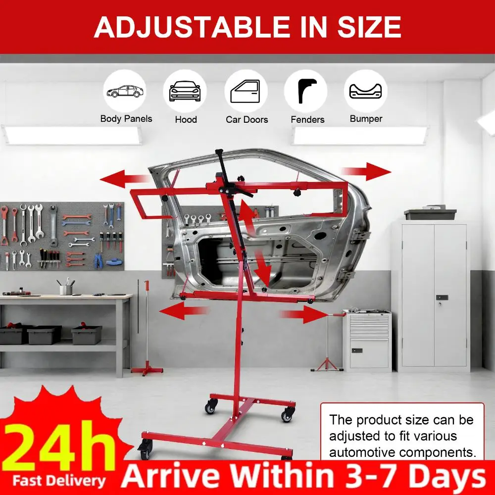 

Многофункциональная подставка для покраски с регулировкой на 90 градусов, вращающаяся, на 4 колесах, для покрасочных работ, подставка для кузовных деталей автомобиля, подставка для капота