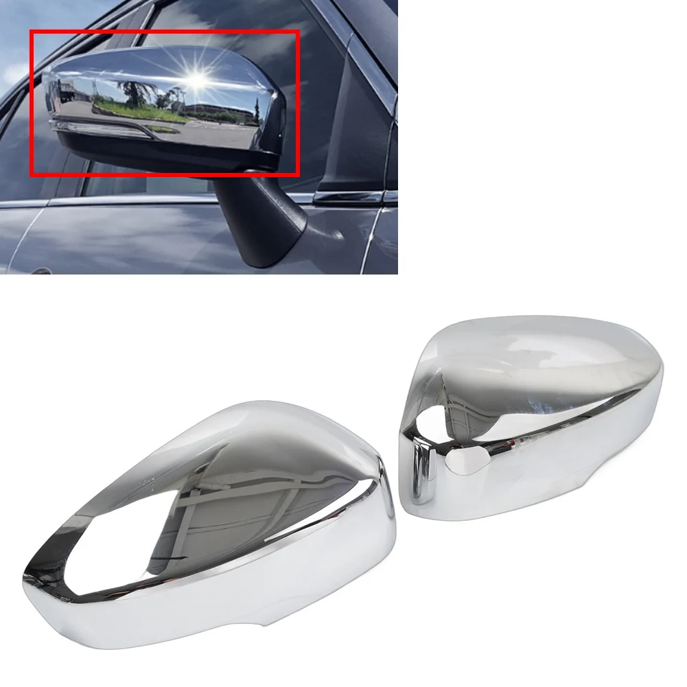 2Pcs Chrome Car Styling Rearview Mirror Cover Side Door Mirrors Cap for Mitsubishi Eclipse Cross 2018 2019 2020