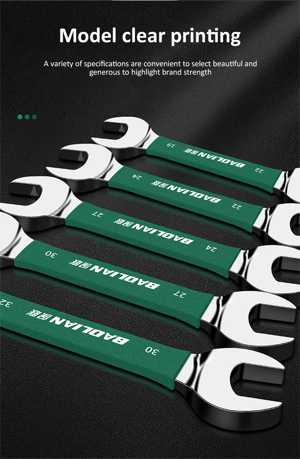 6-32mm Doppel Offene Ende Kombination Schlüssel Chrom Vanadium Geöffnet Hex Spanner Haushalt Auto Reparatur Hand Werkzeuge Heimgebrauch schlüssel – Detail 12