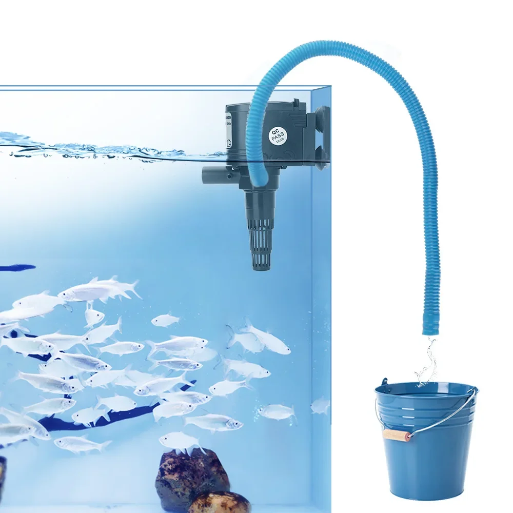 Acquario pompa di 3 in 1 multifunzionale sommergibile pompa di circolazione Dell\'acqua di filtrazione pompa di ossigeno Acqua cambiamento Per