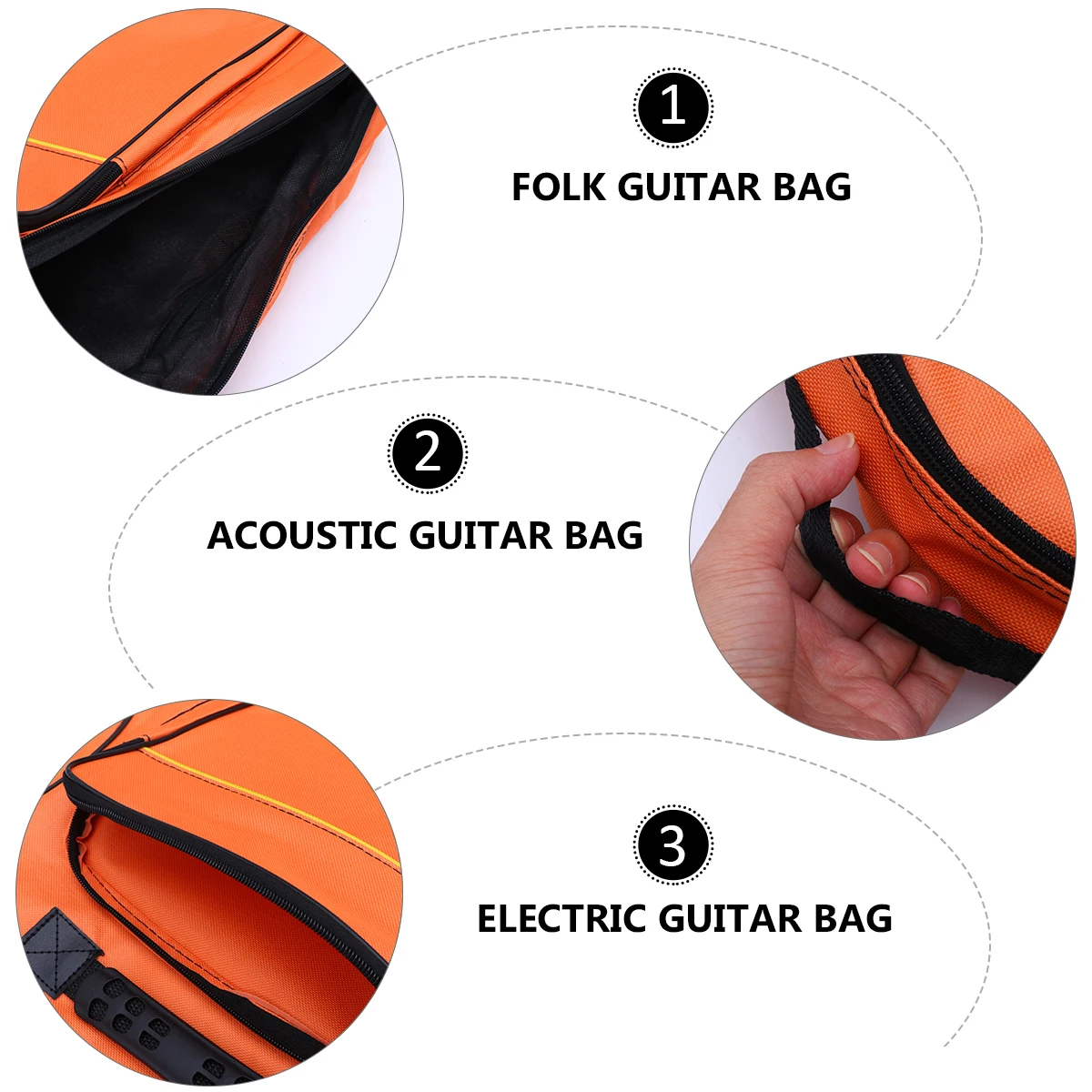 

40 /41 Backpacks Waterproof Guitar Bag Folk Oxford Cloth Suitcase Electric Orange Cover Travel