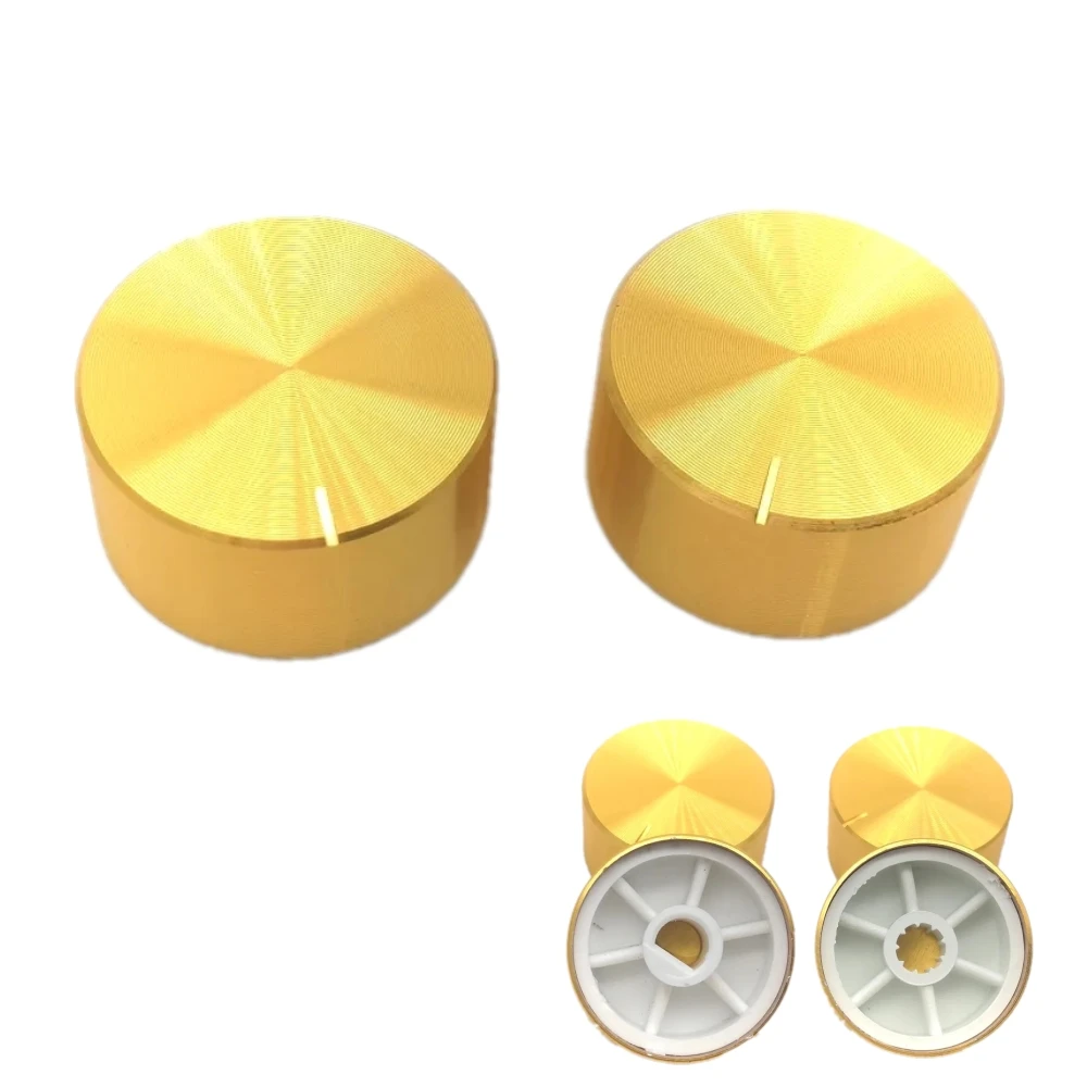 1Pcs  Aluminium Alloy Potentiometer Knobs Volume Control Rotary Knob 25x13mm 6mm Diameter Knurled Shaft Hole /D-axis