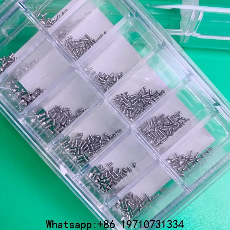 Watch case back slotted screws all steel for bottom cover repair boxed set