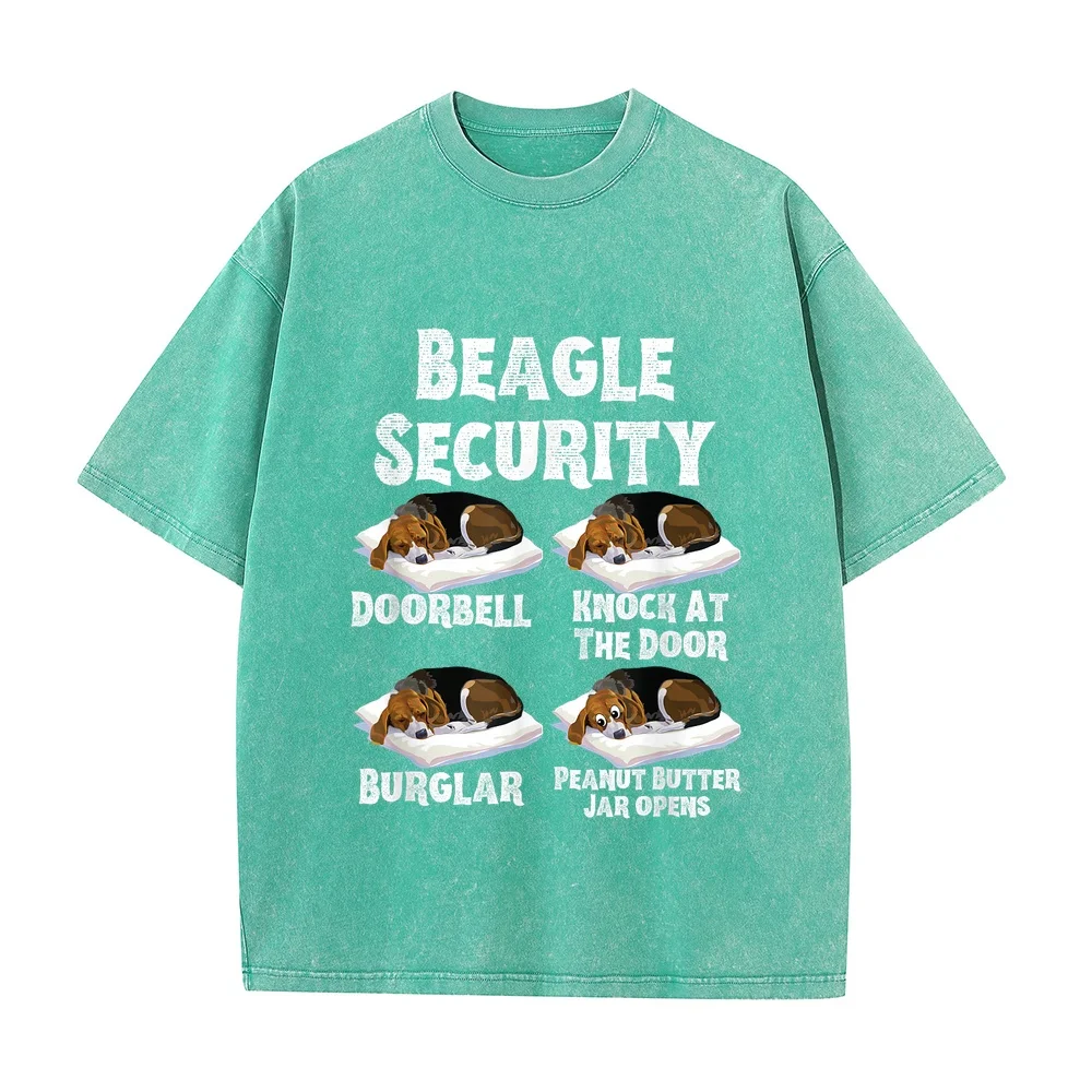 Funny Beagle Security Dog Lover T-Shirt T Shirt Oversized Man Cotton Gift Plus Size Text Print Men Dad Pet Owner Round Neck