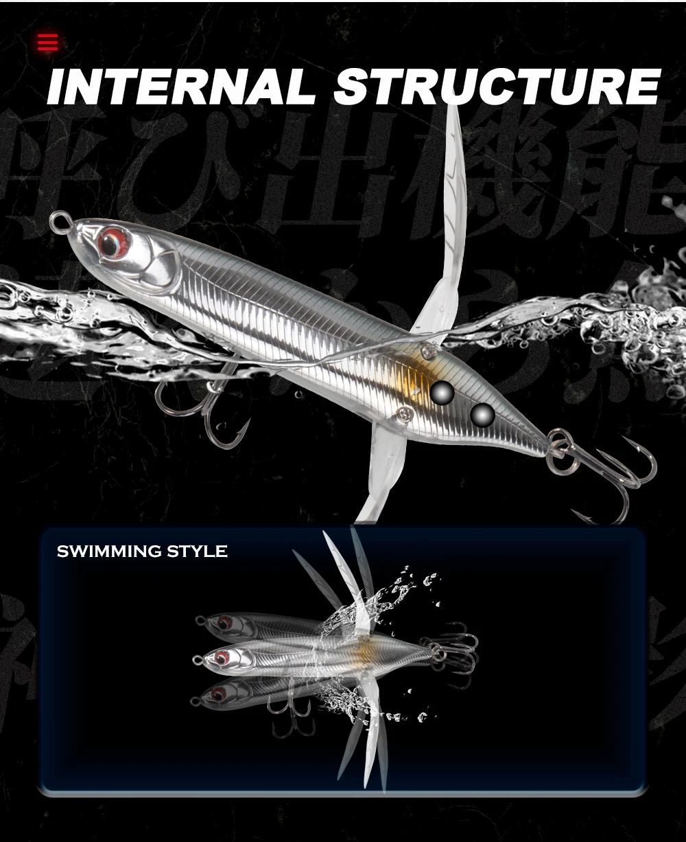 Hunt house schwimmende Top water Libelle Crawler Bleistift Angeln locken harten Köder 80mm 6,5g Süßwasser für Forellen Hecht Fisch Tackle – Detail 5