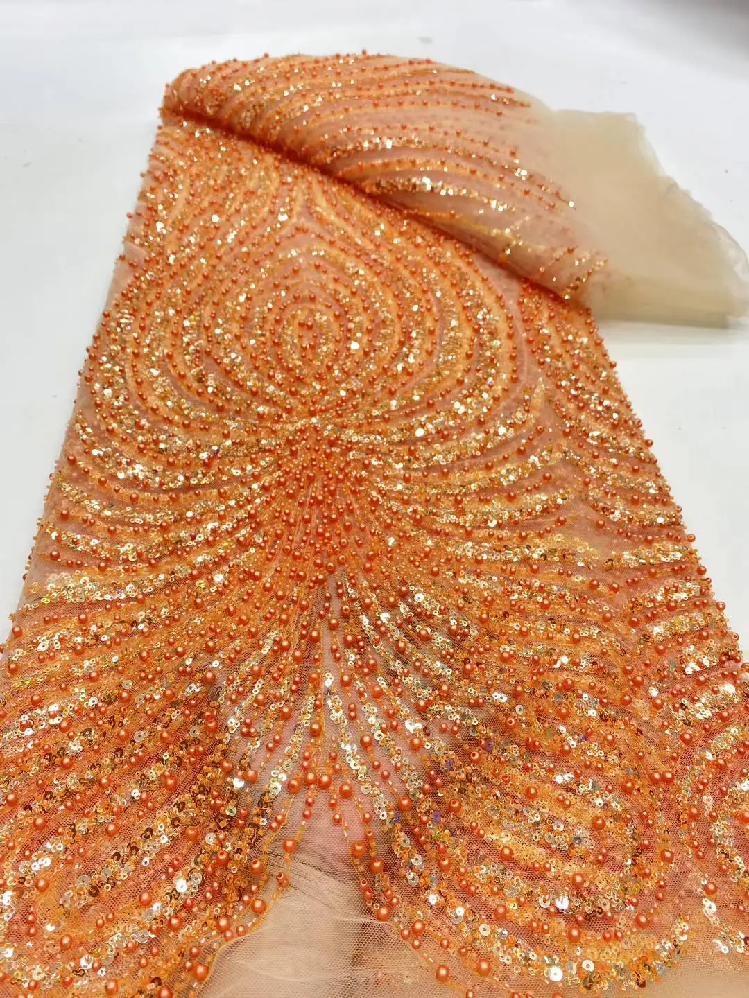 Африканский бисер, высокое качество, нигерийские блестки с жемчужным кружевом, французский тюль, кружевная ткань для шитья вечерних платьев