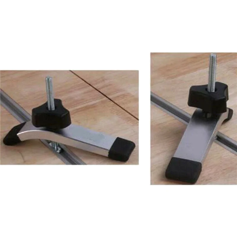 ABRW-4X Dispositivo di scorrimento per barra in alluminio con binari a T Dispositivo per maschera con scanalatura a T per asta calibro per sega da tavolo (500 mm)