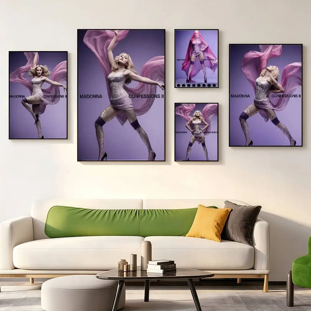 singer M-Madonna Posters Wall Art Retro Painting Home Room Cafe Club Dorm Wall Decor