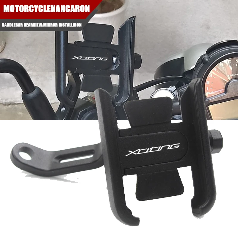 Newest Motorcycle Mobile Phone Holder For KYMCO XCITING 125 250 300 350 400 500 K-XCT Handlebar Mirror Phone GPS Stand Bracket