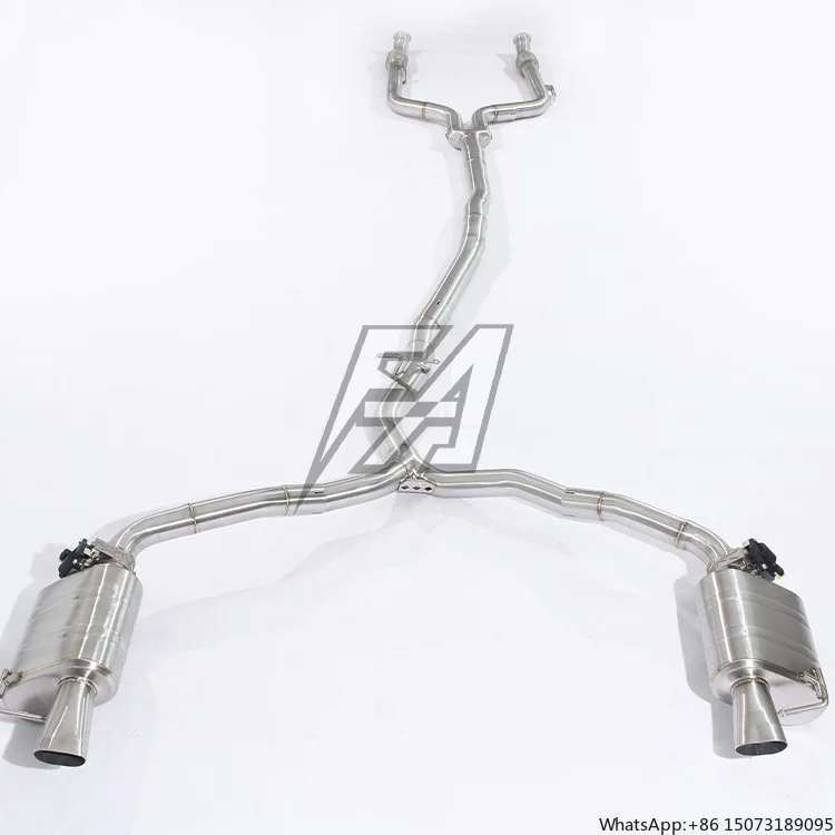 

For E43 3.0T 2017 Exhaust System Middle Tail Section Cat Back Exhaust Pipe Electric Valve Muffler Car Exhaust