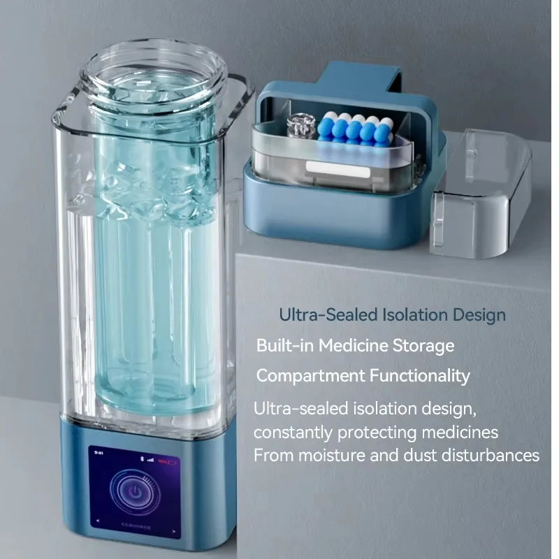 9000 PPB Максимальная концентрация 280 мл УФ-лампа для стерилизации Беспроводная перезаряжаемая батарея 4000 мАч Богатая бутылка для воды