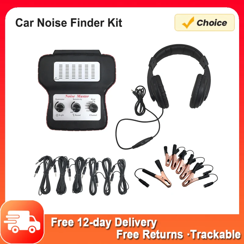 Electronic Stethoscope Car Noise Finder Diagnostic Listening Device Machine Multi-Channel Noise Detector Abnormal Sound Detector