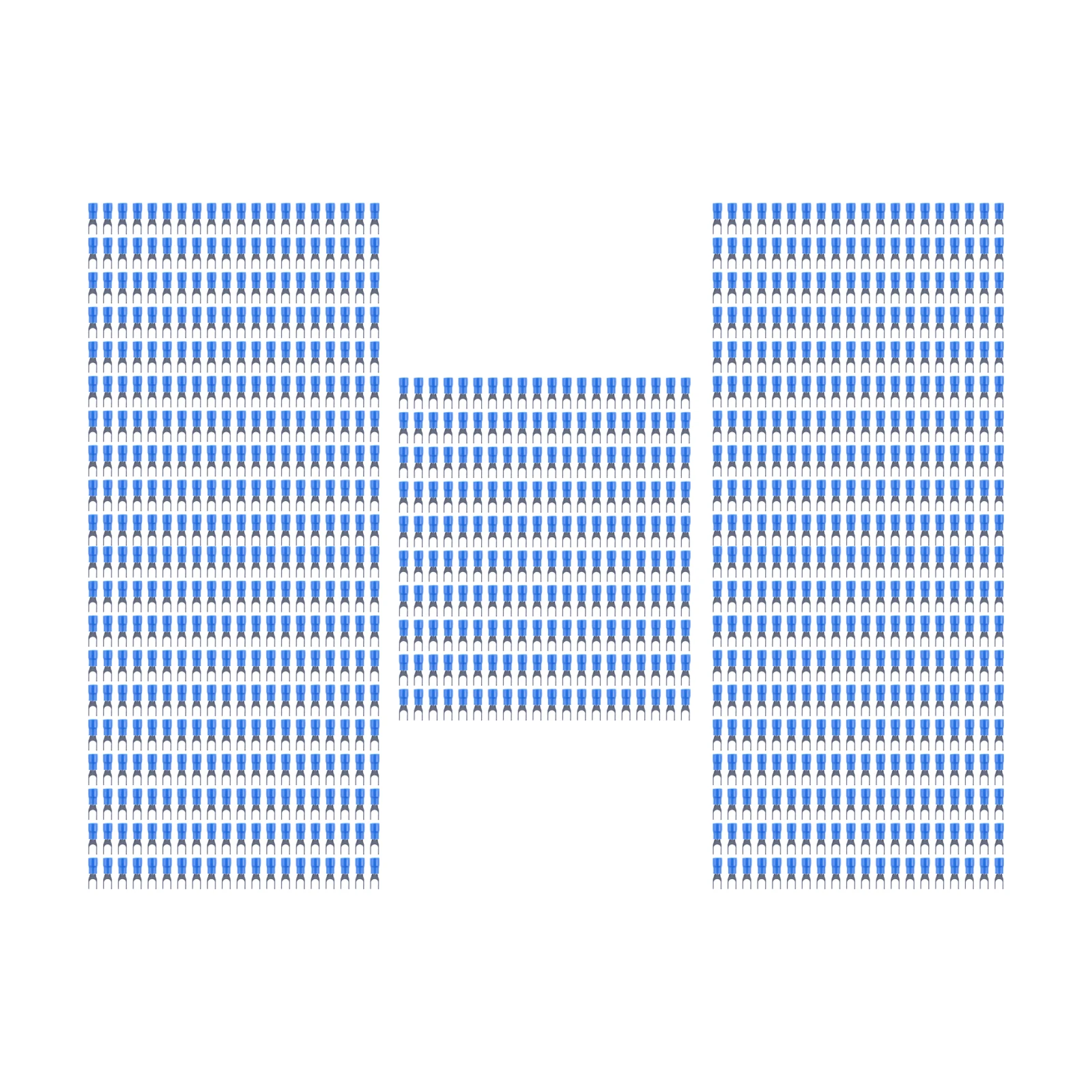 1000Pcs Blue SV2-4 Y Type Fork Female Splice Insulated Terminal Plug Crimp Wire Cable Connector Electric Sertir Wire Adapter Kit