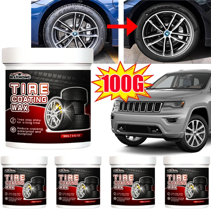 

100g Auto Tire Maintenance Cleaner Powerful Stain Removal Blackening Polish Tire Maintenance Coating Wax Rust Removal Cleaner