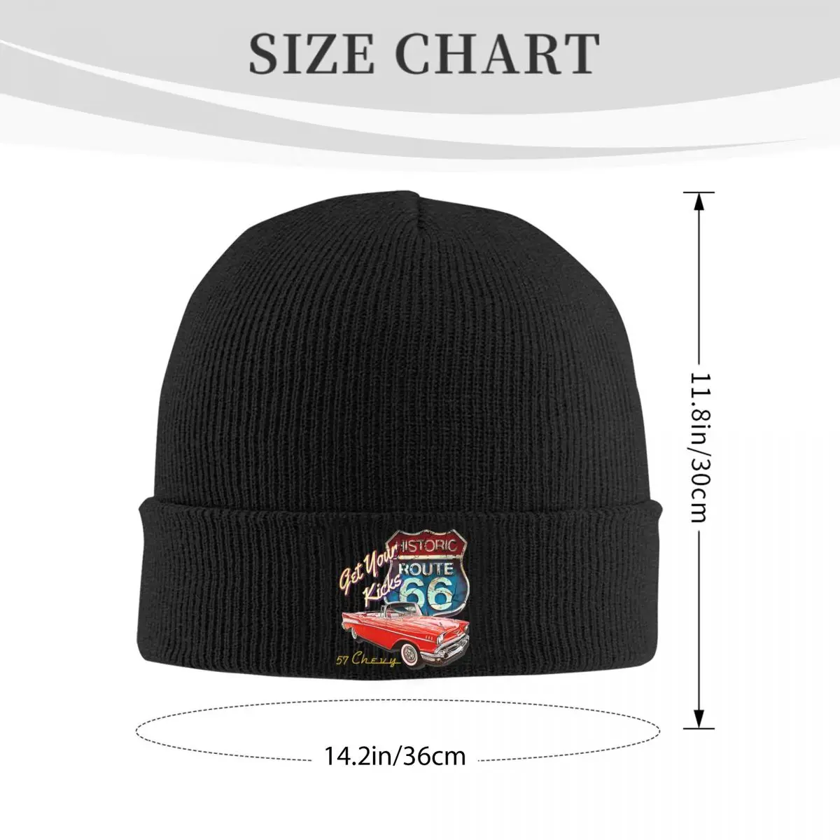 Route 66 Street Knitted Hat Beanies Winter Hat Warm New Cruise America Caps Men Women