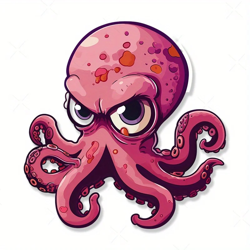 

1 шт. "Наклейка на автомобиль с рисунком осьминога, наклейка с дизайном морского существа, отличительный автомобильный аксессуар для любителей, смелый автомобильный декор"