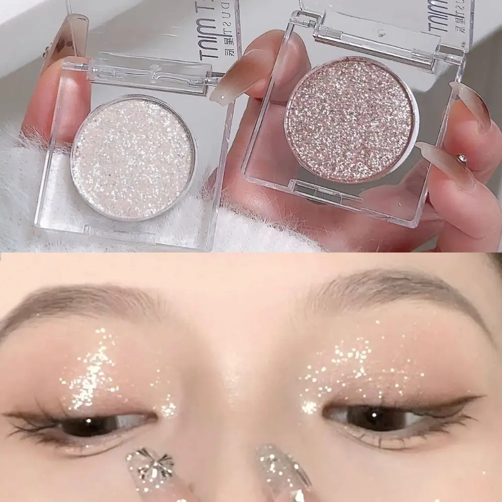 Bling Bling Glitter Super Shining Eyeshadow Pearlescent Shimmer Pink Eyeshadow Long Lasting Eye Brightening Makeup