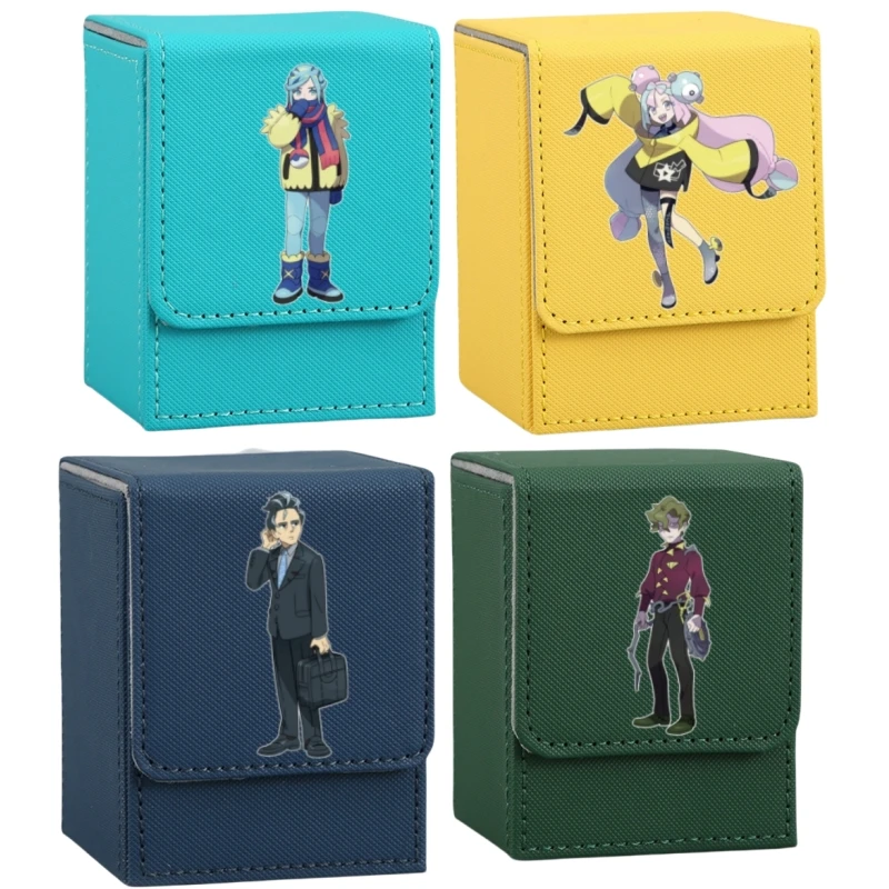 Pokemon Trainer Grusha Iono Aoki Kofu Katy Self Made Leather Card Storage Box Anime Classics Game Collection Cards Toy Gift