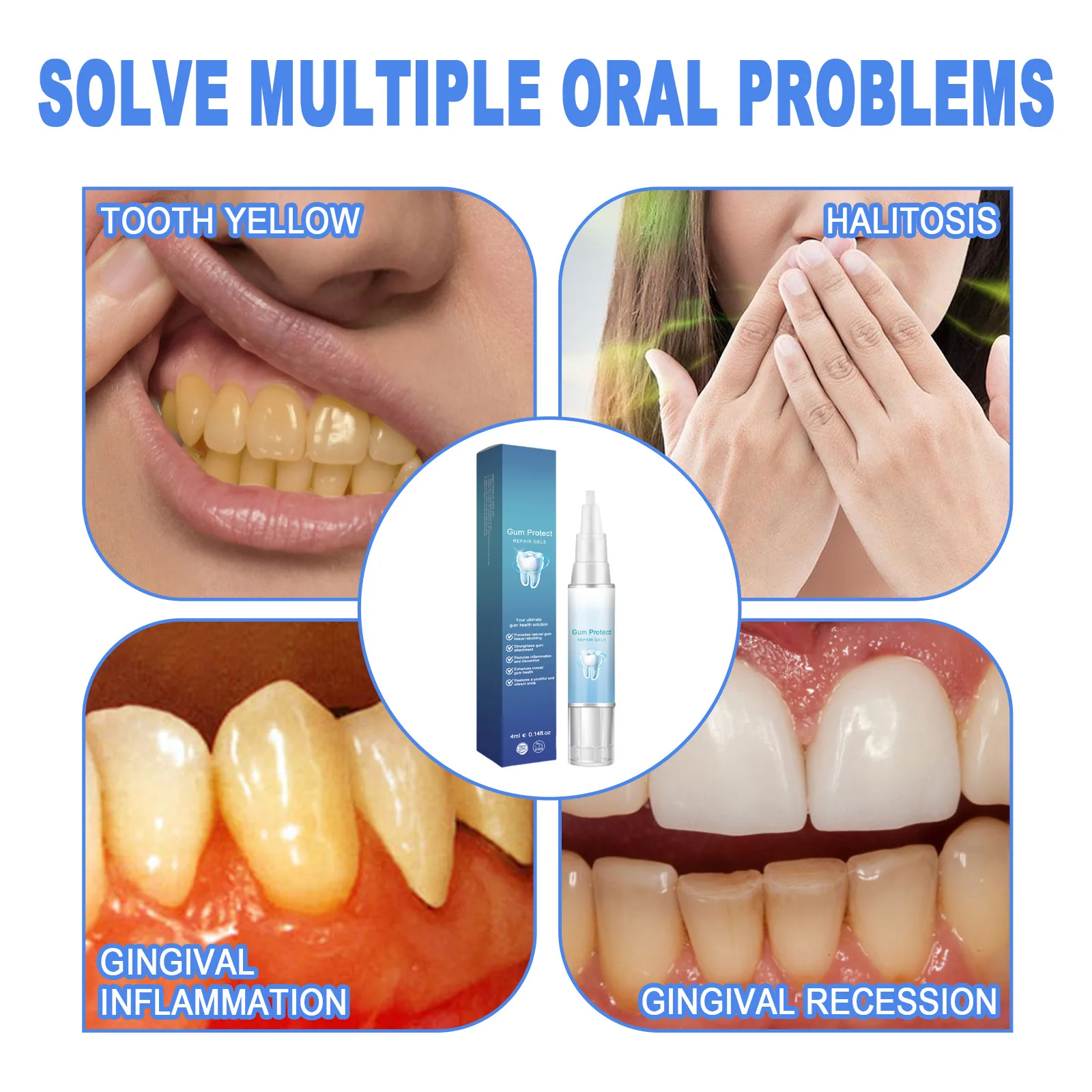 Gum Therapy Gel Dentizen Tooth Whitening Pen Protect Oral Treatment Bad Breath Relieve Sore Damaged Recession Gum Repairing Gel