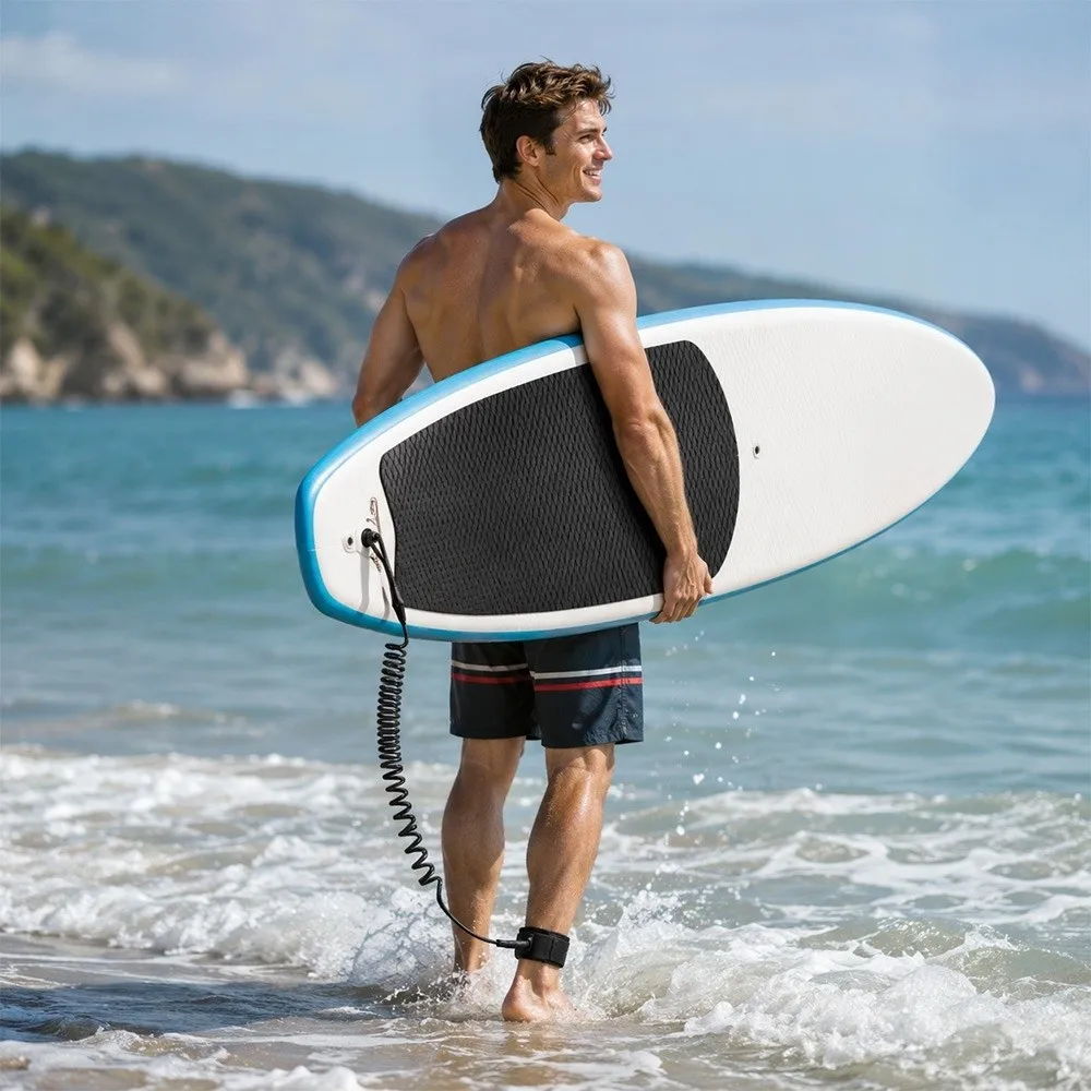 High Quality 5mm/10ft Surfboard Leash 5Colors TPU Surfing Stand Up Paddle Board Traction Rope Single Board Rope
