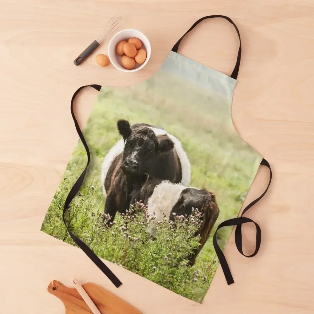 

Belted Galloway Cow and Calf Apron Things For Home And Kitchen Kitchen Apron