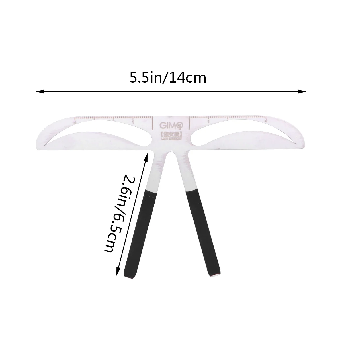 Regla para cejas de posicionamiento de tres puntos, herramienta de dibujo, plantilla para recortar Miss Grooming