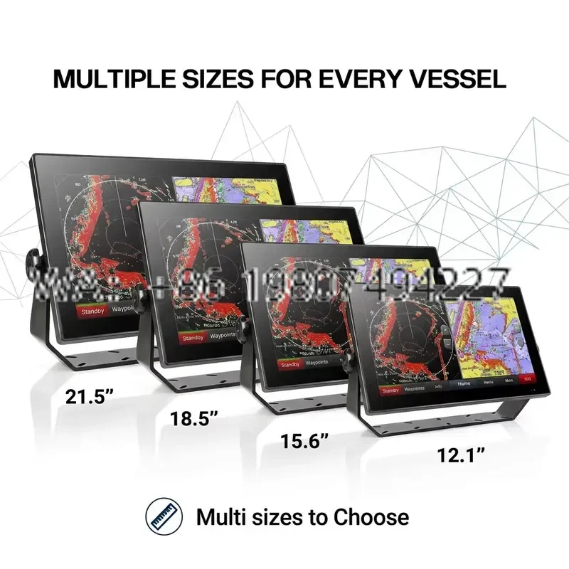 15.6 18.5 21.5 Inch Full HD Waterproof IP67 Marine Capacitive Touch Screen 1500 Nits Outdoor USB for Fishing