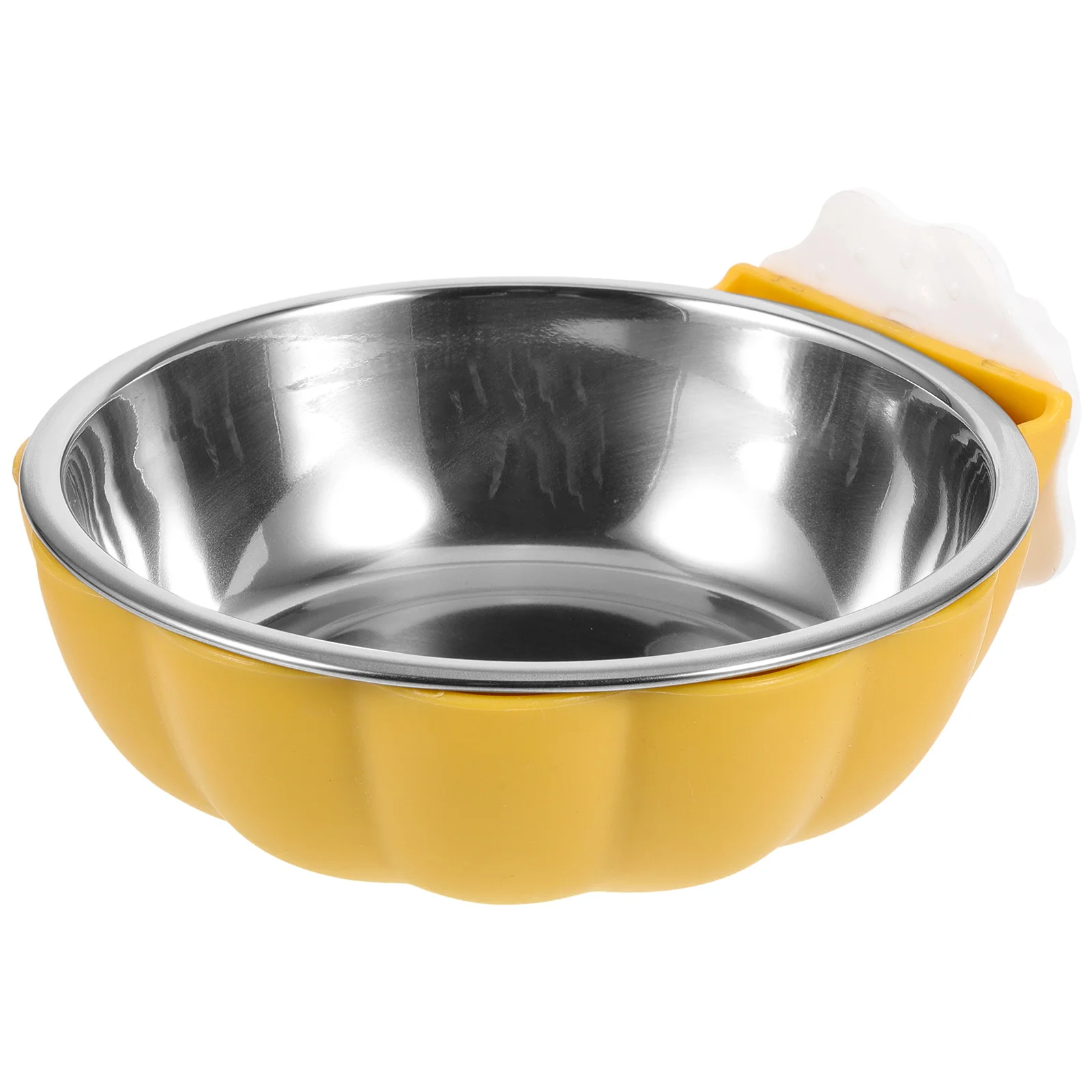 

Pumpkin Hanging Dog Food Bowl Yellow Stainless Steel Detachable for Cats Dogs Rabbits Pet Feeder Crate Bowl Dog Water Bowls