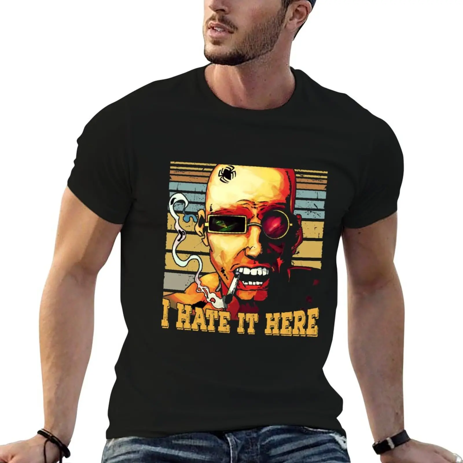 

Transmetropolitan Smoker I Hate It Here T-Shirt man t shirt luxury anime t shirts oversize T-Shirt