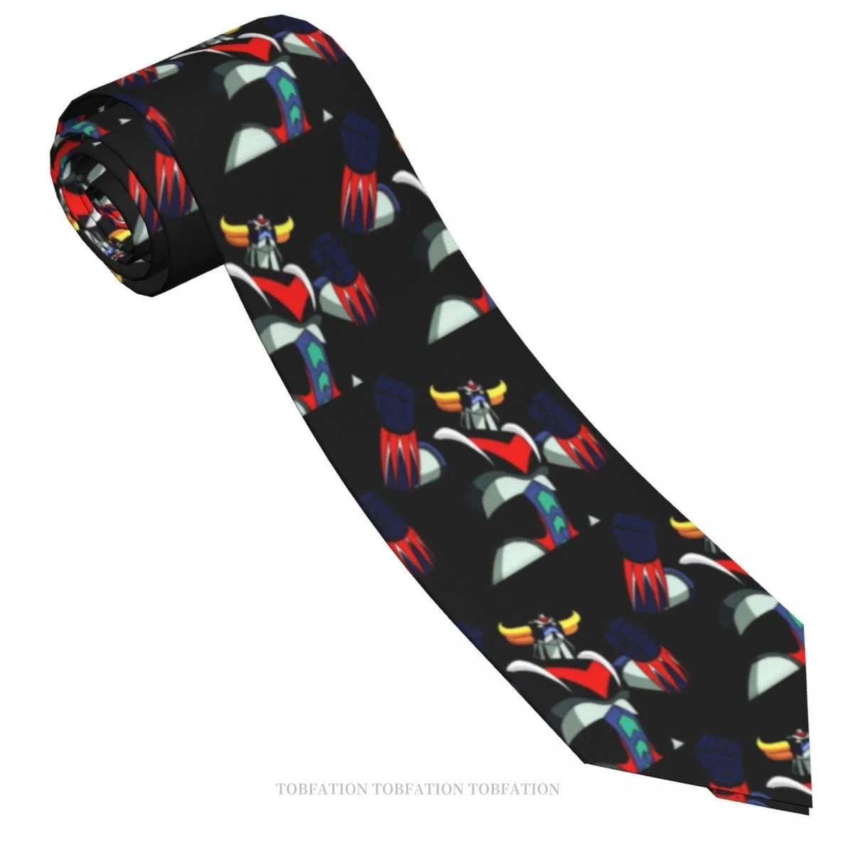 Premium Print Ties UFO Robot Goldrake Grendizer Casual Unisex Neck Tie Shirt Decoration Narrow Striped Slim Cravat