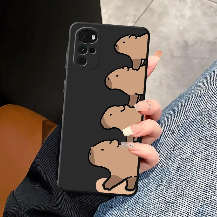 Case for Moto Edge 20 30 S30 Pro X30 Pro Soft Back Phone Cover Cute Capybara view 4