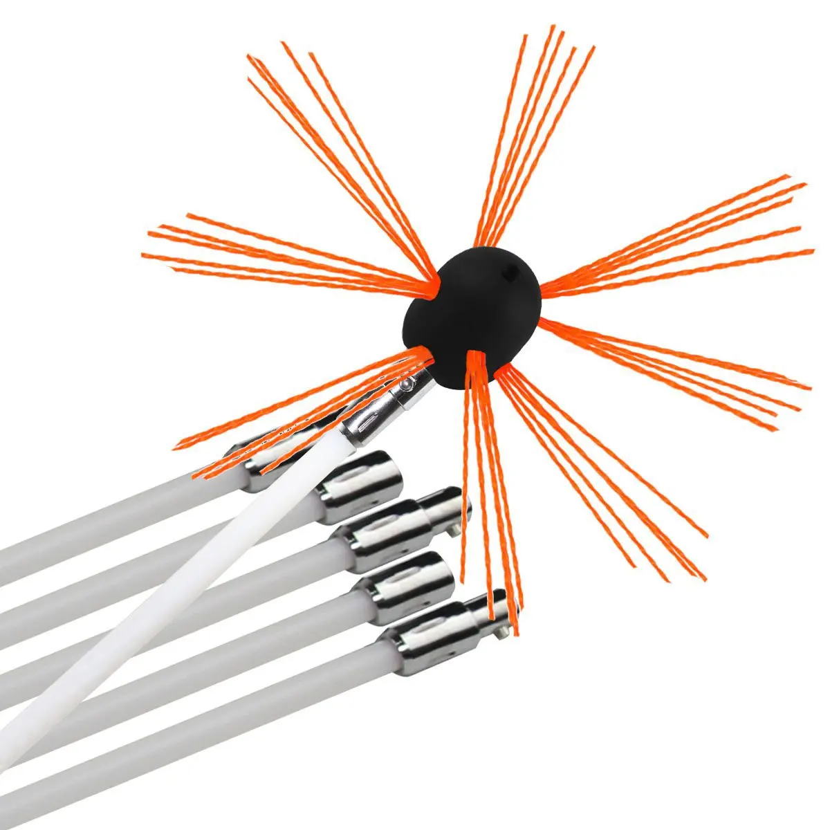 Chimney Brush & Pipeline Brush, Reinforced Nylon Rod Pipe Cleaning Brush
