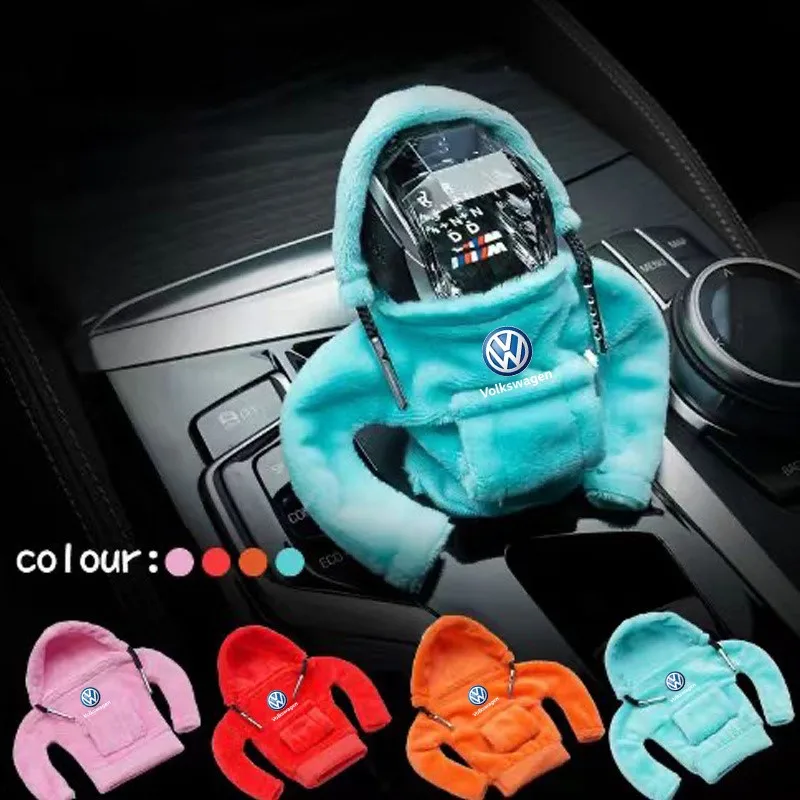 Hoodie Car Gear Shift Knob Cover Manual Handle Change Lever Cover Accessories For Volkswagen VW Caddy Scirocco Beetle CC Touareg