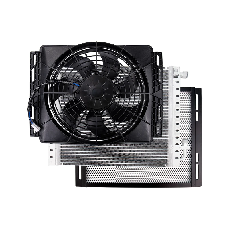 

14''x18'' Universal Condenser Radiator Cooling Fan Set 120W with Radiator Net for Vintage Car Hot Rod Radiator A/C Conditioner