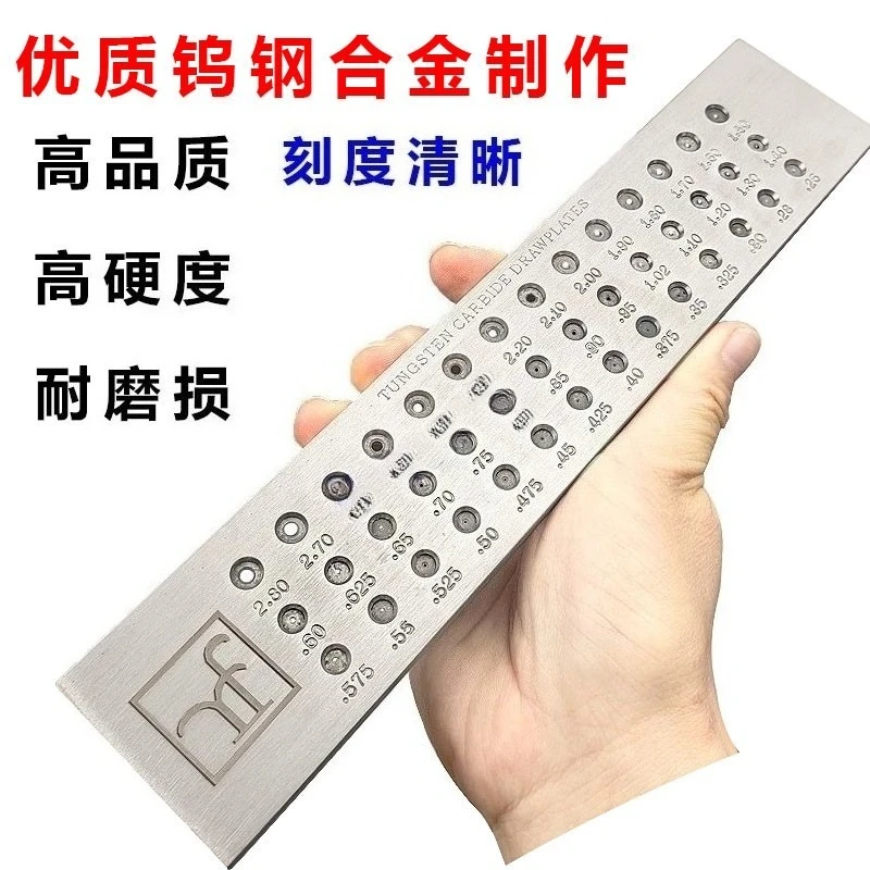 Wire Draw Plate Round Square Triangle Half Round Hole Platinum Gold Wire Drawing Jewellery Making Tool